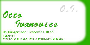 otto ivanovics business card